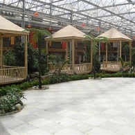 Estufa de vidro para restaurante